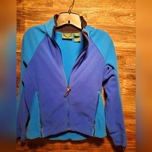 LL Bean Women’s Small Regular Shell Fleece Jacket Blue Warm‎ Lightweight